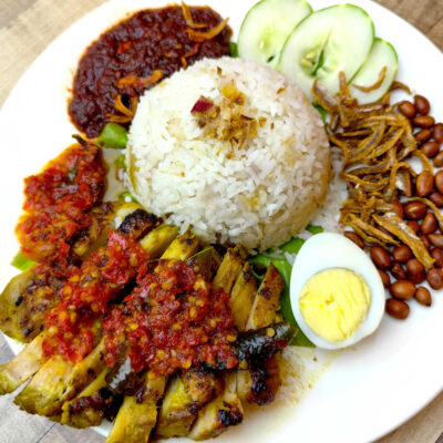 nasi lemak temura chicken