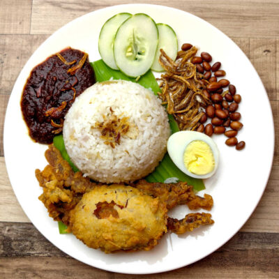 soft shell crab nasi lemak